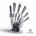 8PCS HOLLOW HANDLE KNIFE SET WITH ACRYLIC STAND